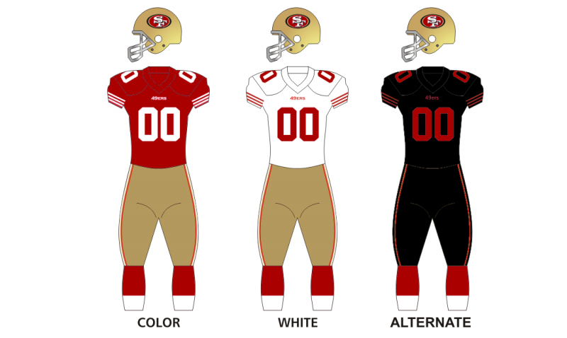 49ers jersey history
